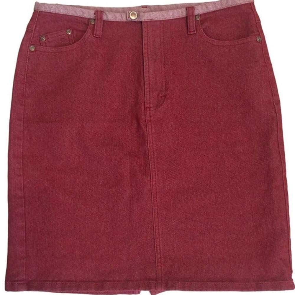 Canyon River Blues Red Denim Skirt